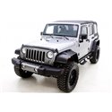Lund 07-17 Jeep Wrangler FX-Flat Smooth Elite Series Fender Flares w/SS Bolts - Black (4 Pc.)