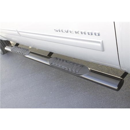 Lund 15-18 Ford F-150 SuperCrew 5in. Oval Straight SS Nerf Bars - Polished