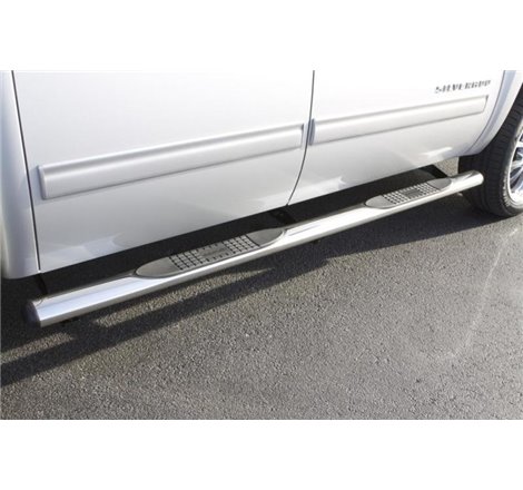 Lund 15-18 Ford F-150 SuperCrew 4in. Oval Straight SS Nerf Bars - Polished