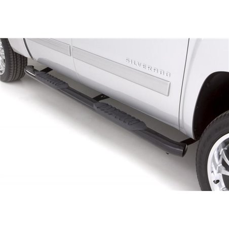 Lund 15-18 Ford F-150 SuperCrew 5in. Oval Curved Steel Nerf Bars - Black