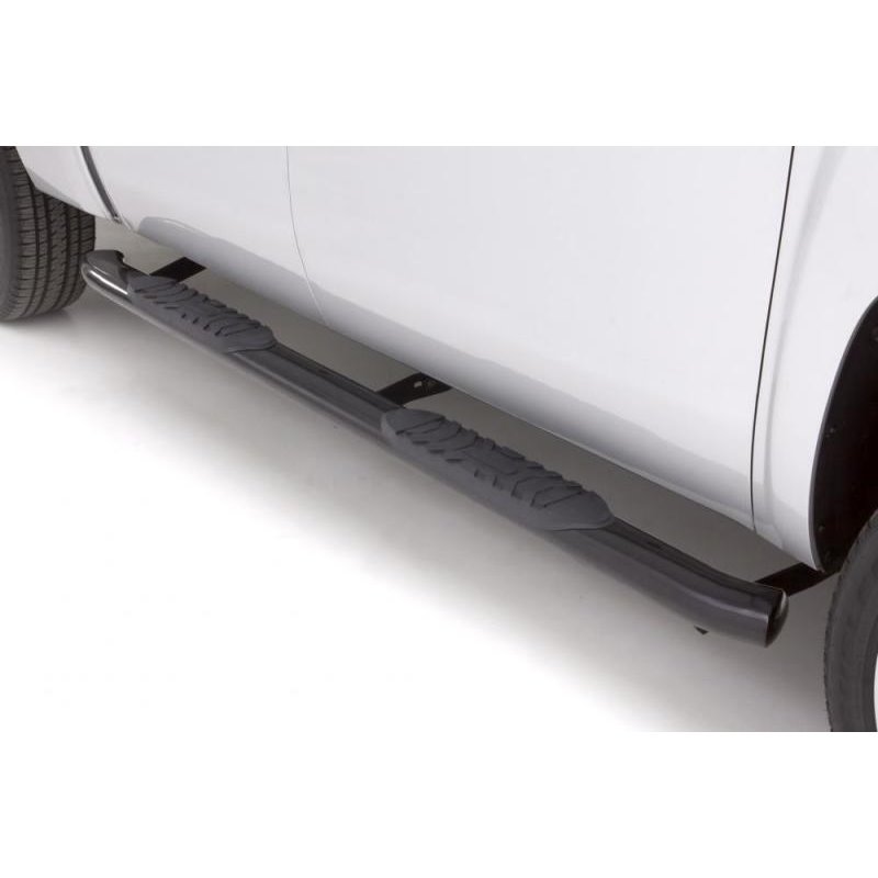 Lund 15-18 Ford F-150 Std. Cab 4in. Oval Curved Steel Nerf Bars - Black