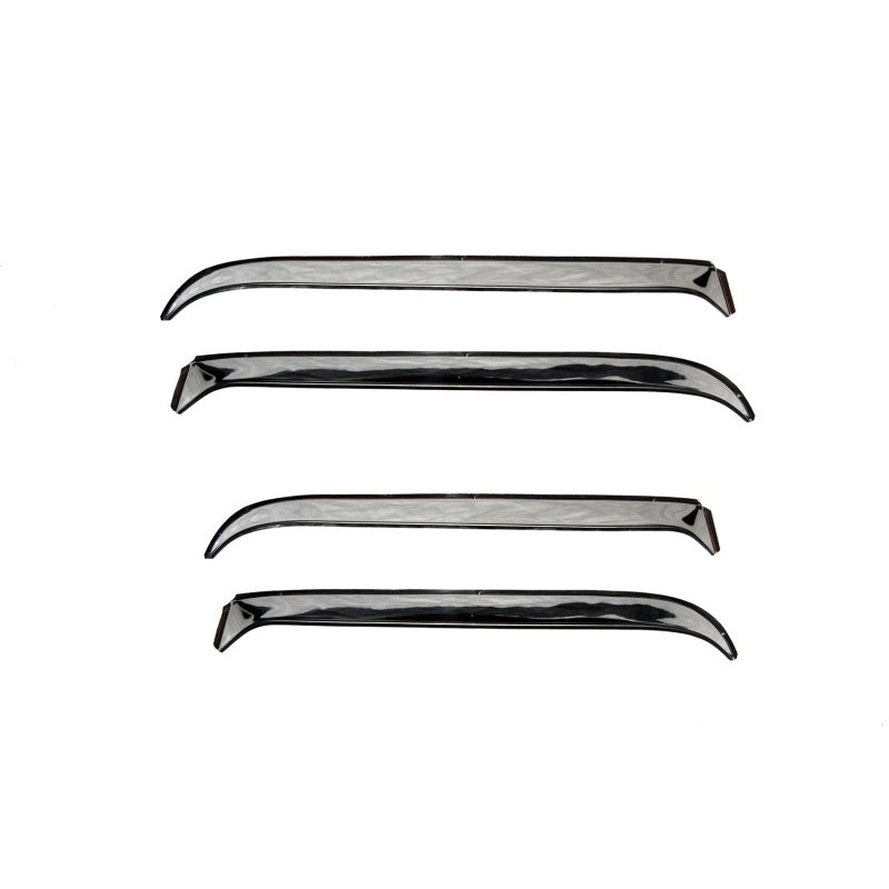AVS 87-98 Ford F-250 Super Duty Ventshade Front & Rear Window Deflectors 4pc - Stainless