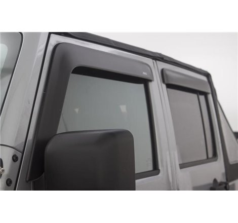 AVS 07-18 Jeep Wrangler Unlimited Ventvisor Low Profile Window Deflectors 4pc - Matte Black