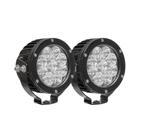 Westin Axis LED Auxiliary Light 4.75 inch Round Spot w/3W Osram (Set of 2) - Black