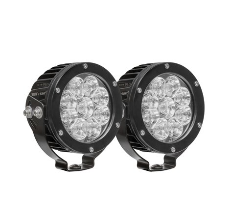 Westin Axis LED Auxiliary Light 4.75 inch Round Flood w/3W Osram (Set of 2) - Black