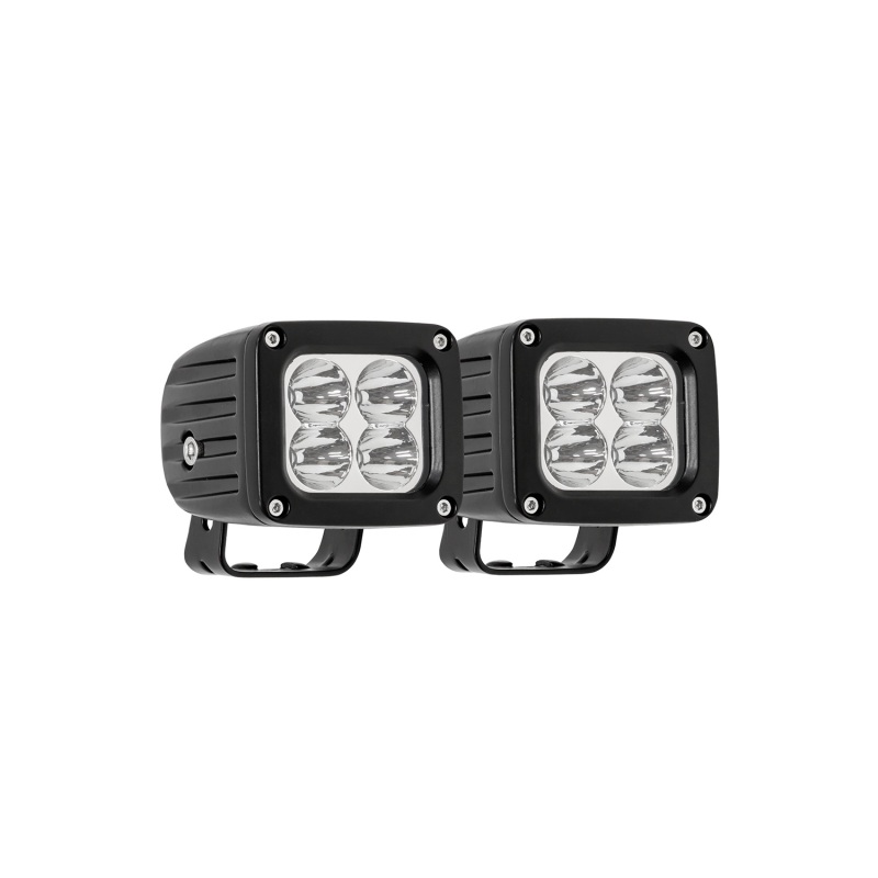 Westin Quadrant LED Auxiliary Light 3 inch x 2.5 inch Spot w/5W Cree (Set of 2) - Black