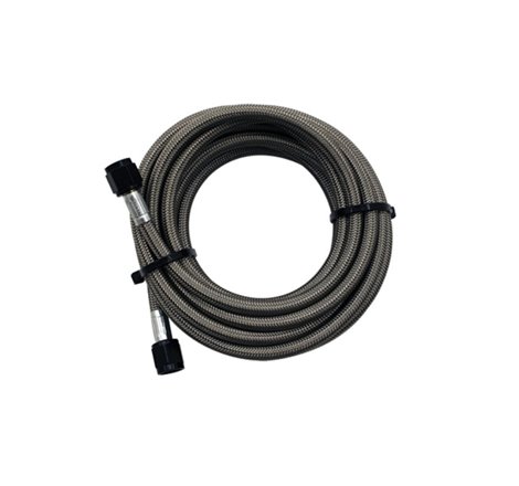 Snow Performance 15ft Braided Stainless Line (Black) w/ -4AN Fittings (NX Version)