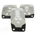 NRG Aluminum Sport Pedal M/T - Silver w/Black Carbon