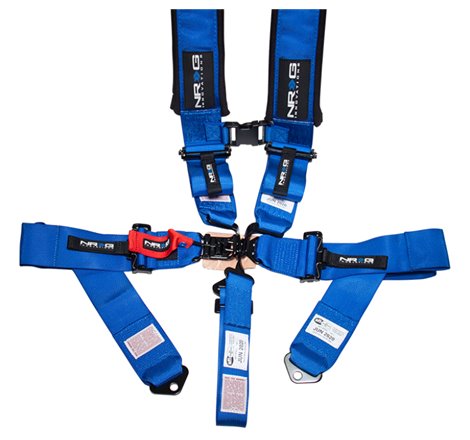 NRG SFI 16.1 5PT 3in. Seat Belt Harness / Latch Link - Blue