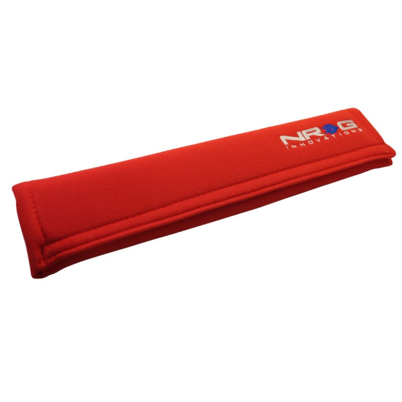 NRG Seat Belt Pads 3.5in. W x 17.3in. L (Red) Long - 1pc