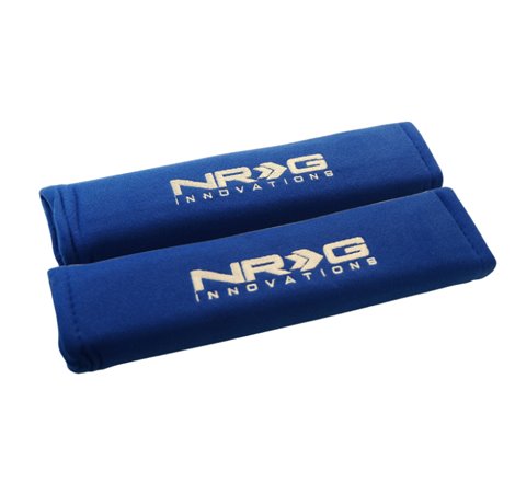 NRG Seat Belt Pads 2.7in. W x 11in. L (Blue) Short - 2pc
