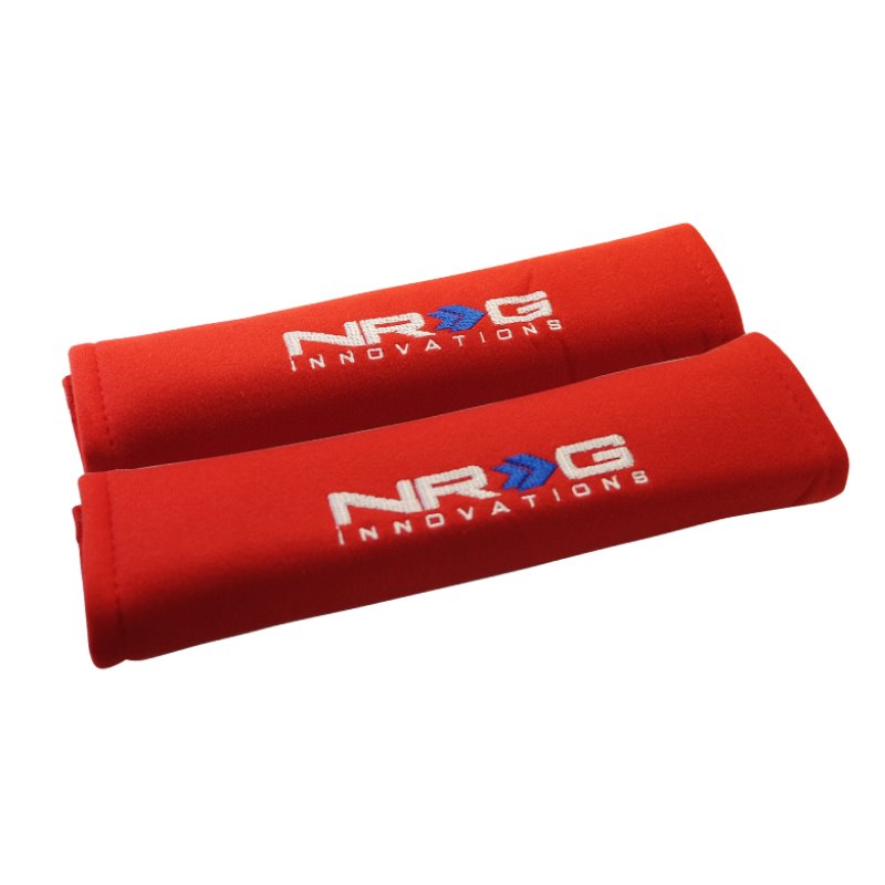 NRG Seat Belt Pads 2.7in. W x 11in. L (Red) Short - 2pc
