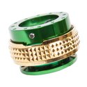 NRG Quick Release Kit - Pyramid Edition - Green Body / Chrome Gold Pyramid Ring