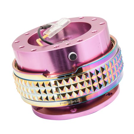 NRG Quick Release Kit - Pyramid Edition - Pink Body / Neochrome Pyramid Ring