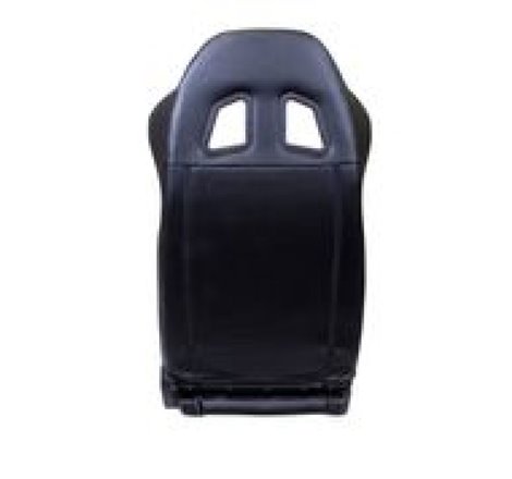 NRG Reclinable Sport Seats (Pair) PVC Leather w/NRG Logo - Black w/White Stitching