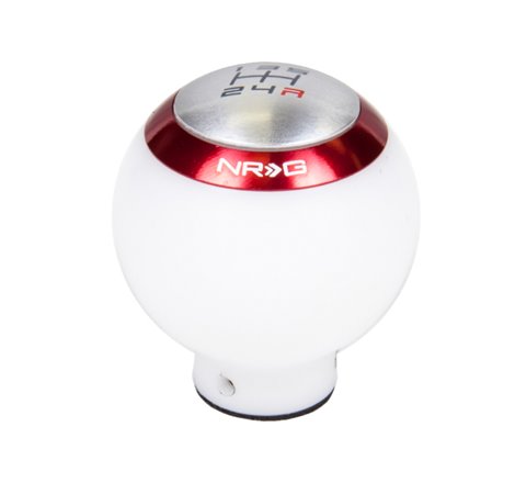 NRG Shift Knob - White (Includes 4 Interchangeable Rings)
