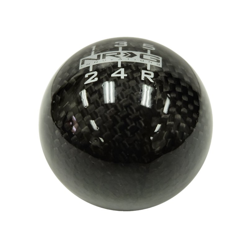 NRG Universal Ball Style Shift Knob - Heavy Weight 480G / 1.1Lbs. - Black Carbon Fiber (5 Speed)