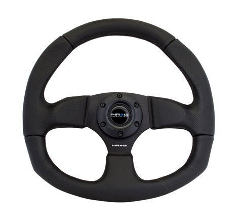 NRG Reinforced Steering Wheel (320mm Horizontal / 330mm Vertical) Leather w/Black Stitching