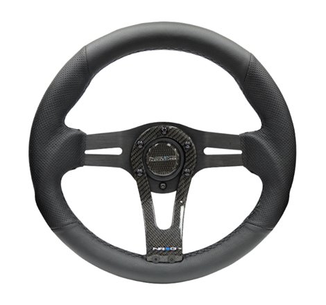 NRG Reinforced Steering Wheel (320mm) w/Carbon Center Spoke