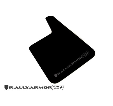 Rally Armor Universal Fit (No Hardware) UR Plus Black UR Mud Flap w/ Grey Logo