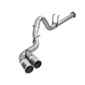aFe Rebel XD 4in SS Down-Pipe Back Exhaust w/Dual Polished Tips 17-18 Ford Diesel Trucks V8-6.7L(td)