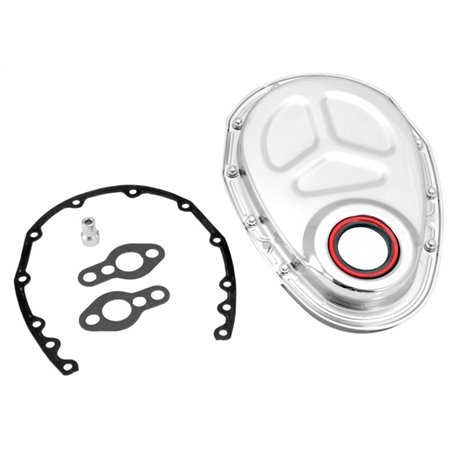 Spectre SB Chevrolet Timing Cover (Incl. Pre-Installed Seal/Gaskets/Bolts) - Chrome
