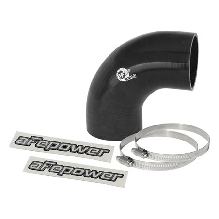 aFe Magnum FORCE CAI Univ. Silicone Coupling Kit (2.75in. ID / 3in. L) 90 Deg. Elbow Coupler - Black