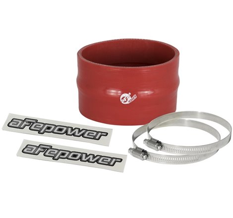 aFe Magnum FORCE CAI Univ. Silicone Coupling Kit (3.5in. ID / 2.25in. L) Straight w/Hump - Red