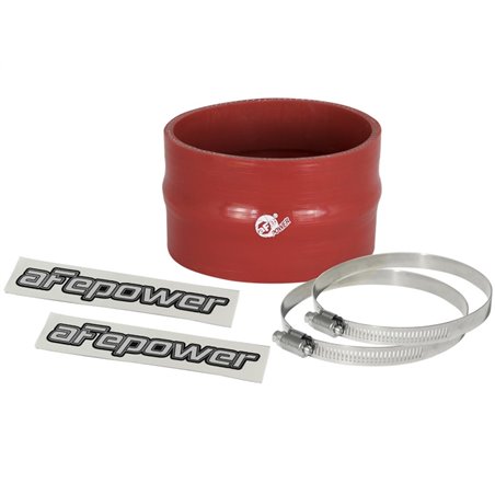 aFe Magnum FORCE CAI Univ. Silicone Coupling Kit (3.5in. ID / 2.25in. L) Straight w/Hump - Red