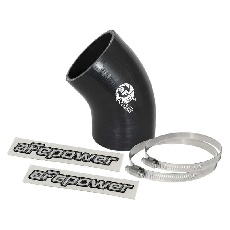 aFe Magnum FORCE CAI Univ. Silicone Coupling Kit (3in. ID / 6in. L / 45-Deg.) Elbow Coupler - Black
