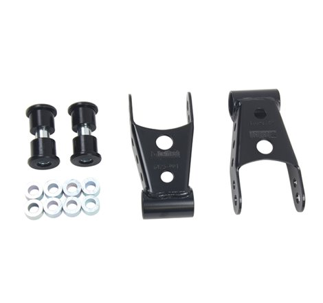 Belltech SHACKLE KIT 15-16 Ford F150 (All Cabs Short Bed Only) 4WD 1in / 2in Rear Drop