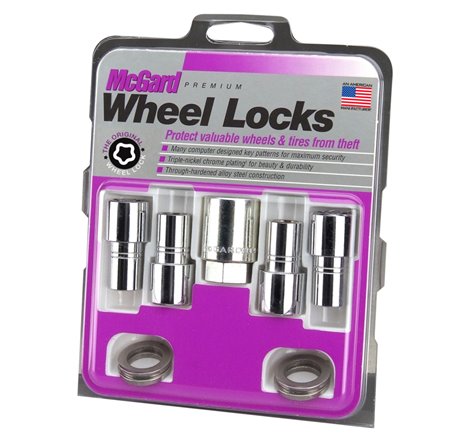 McGard Wheel Lock Nut Set - 4pk. (Long Shank Seat) 7/16-20 / 13/16 Hex / 1.75in. Length - Chrome