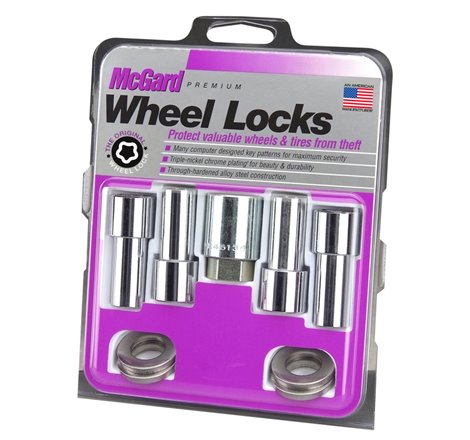 McGard Wheel Lock Nut Set - 4pk. (X-Long Shank) 7/16-20 / 13/16 Hex / 2.165in. Length - Chrome