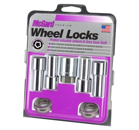 McGard Wheel Lock Nut Set - 4pk. (X-Long Shank) M12X1.5 / 13/16 Hex / 2.165in. Length - Chrome