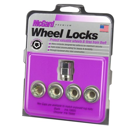 McGard Wheel Lock Nut Set - 4pk. (Under Hub Cap / Cone Seat) M12X1.25 / 19mm & 21mm Hex / .775in. L