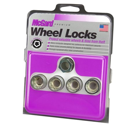 McGard Wheel Lock Nut Set - 4pk. (Under Hub Cap / Cone Seat) M14X1.5 / 22mm Hex / .893in. Length