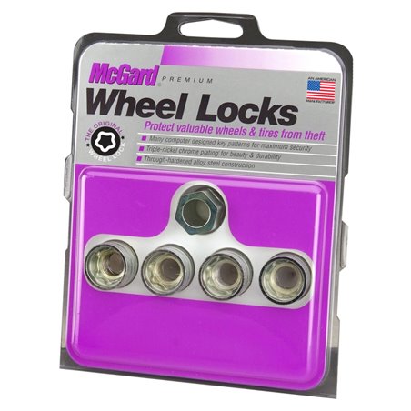 McGard Wheel Lock Nut Set - 4pk. (Under Hub Cap / Cone Seat) M14X2.0 / 13/16 Hex / .893in. Length