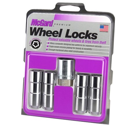 McGard Wheel Lock Nut Set - 4pk. (Cone Seat Duplex) 1/2-20 / 7/8 Hex / 2.5in. Length - Chrome