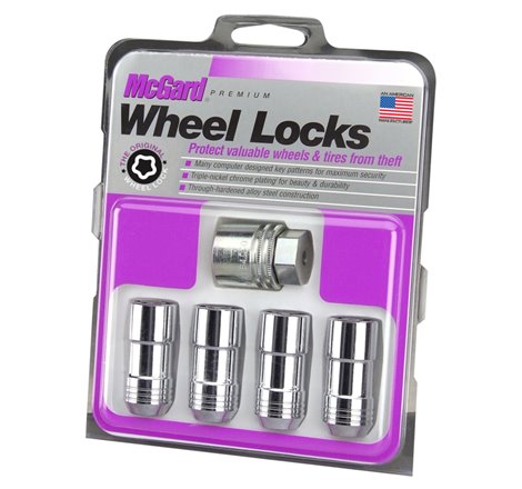 McGard Wheel Lock Nut Set - 4pk. (Cone Seat) M12X1.75 / 13/16 Hex / 1.815in. Length - Chrome