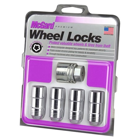McGard Wheel Lock Nut Set - 4pk. (Cone Seat) M12X1.75 / 13/16 Hex / 1.815in. Length - Chrome