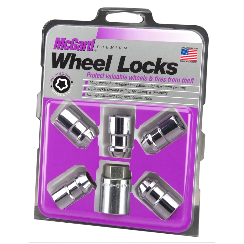 McGard Wheel Lock Nut Set - 5pk. (Cone Seat) 7/16-20 / 3/4 Hex / 1.46in. Length - Chrome