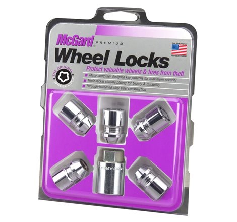 McGard Wheel Lock Nut Set - 5pk. (Cone Seat) M12X1.25 / 3/4 Hex / 1.28in. Length - Chrome