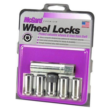 McGard Wheel Lock Nut Set - 5pk. (Tuner / Cone Seat) 1/2-20 / 13/16 Hex / 1.60in. L. - Chrome