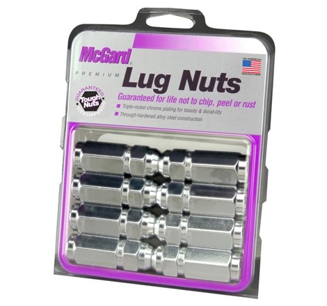 McGard Hex Lug Nut (Cone Seat / Duplex) 9/16-18 / 7/8 Hex / 2.5in. Length (8-Pack) - Chrome