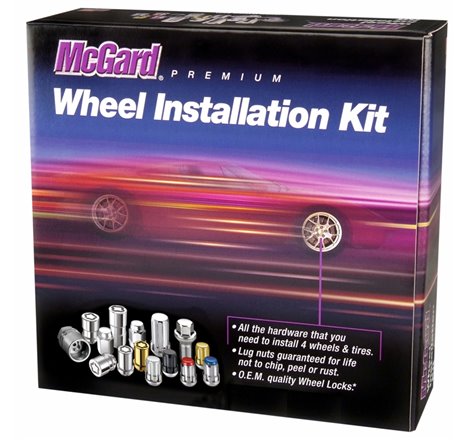 McGard Jeep Wrangler Hex Install Kit (Cone Seat) 1/2-20 / 13/16 Hex (18 Lug Nuts / 5 Locks) - Chrome