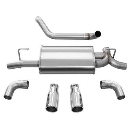 Corsa 18+ Jeep Wrangler JL 2.5in Dual Rear Exit Polished Tips Sport Axle-Back Exhaust