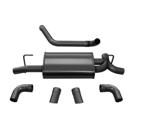 Corsa 18+ Jeep Wrangler JL 2.5in Dual Rear Turn Down Exit Black Sport Axle-Back Exhaust