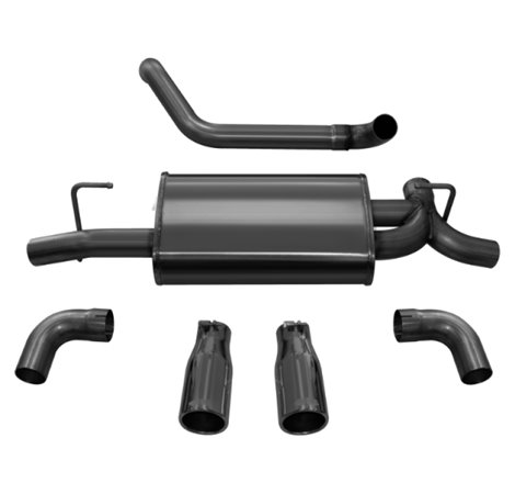 Corsa 18+ Jeep Wrangler JL 2.5in Dual Rear Exit Black Tips Sport Axle-Back Exhaust