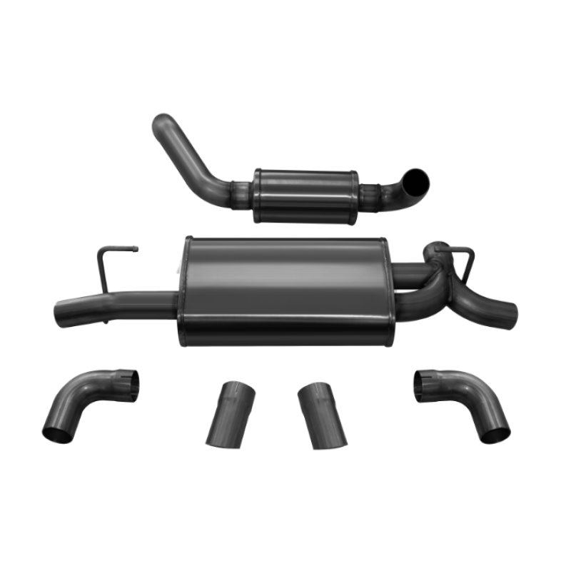 Corsa 18+ Jeep Wrangler JL 2.5in Dual Rear Turn Down Exit Black Touring Axle-Back Exhaust