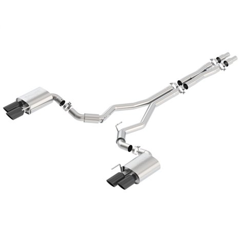 Borla 2018 Ford Mustang GT (A/T / M/T) 3in S-Type Catback Exhaust w/o Valves w/ Black Chrome Tips